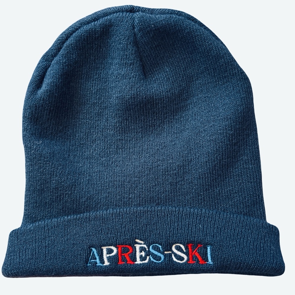 Blue Knit Après-Ski Beanie Hat (3 for $12 item)